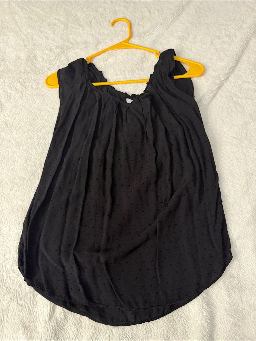 LC Lauren Conrad Black Swiss Dot Sleeveless Camisole